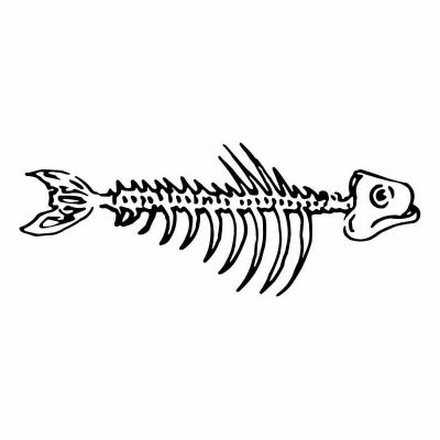 HoosierDecal Cool Bone Fish Vinyl Decal for Boat, Car, Trucks, Windows & Metal