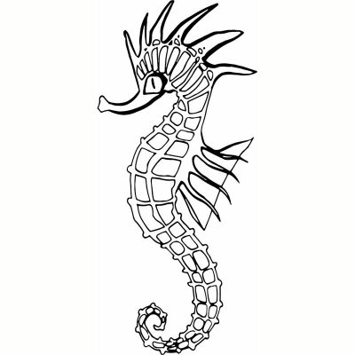 HoosierDecal Cool Seahorse Fish Vinyl Decal for Boat Car Window