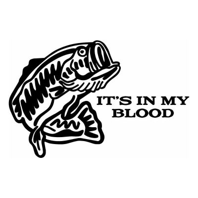 HoosierDecal Cool Fishing Vinyl Decal for Boat Car Window