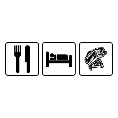 HoosierDecal Cool Fishing Vinyl Decal for Boat Car Window