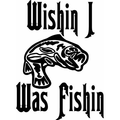 HoosierDecal Cool Fishing Vinyl Decal for Boat Car Window