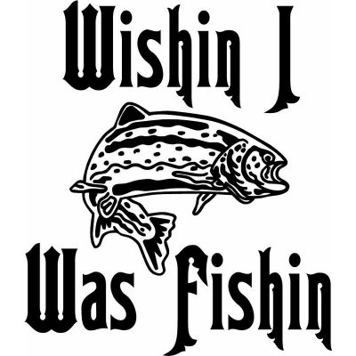 HoosierDecal Cool Fishing Vinyl Decal for Boat Car Window