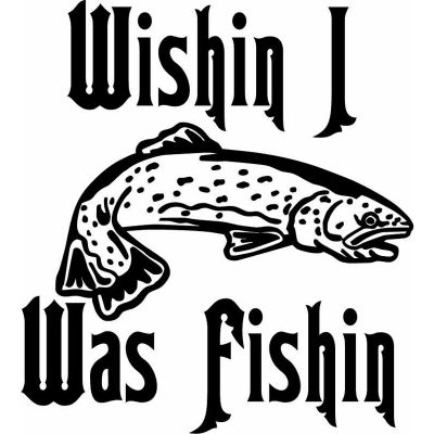 HoosierDecal Cool Fishing Vinyl Decal for Boat Car Window