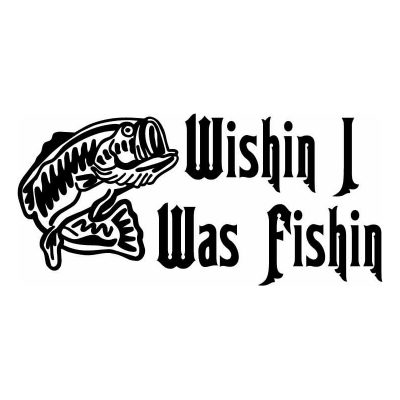 HoosierDecal Cool Fishing Vinyl Decal for Boat Car Window