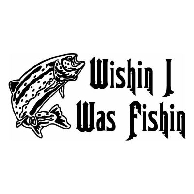 HoosierDecal Cool Fishing Vinyl Decal for Boat Car Window