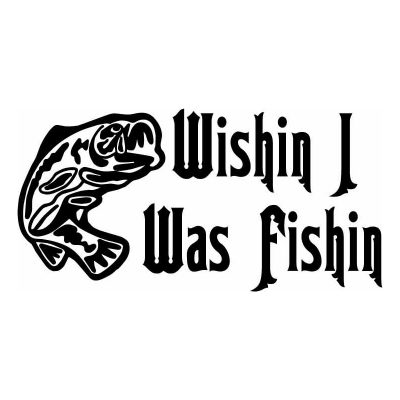 HoosierDecal Cool Fishing Vinyl Decal for Boat Car Window