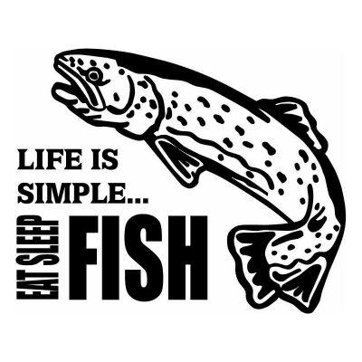 HoosierDecal Cool Fishing Vinyl Decal for Boat Car Window