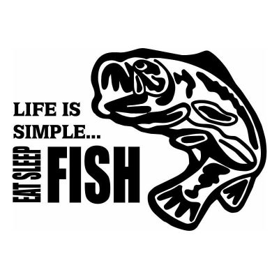 HoosierDecal Cool Fishing Vinyl Decal for Boat Car Window