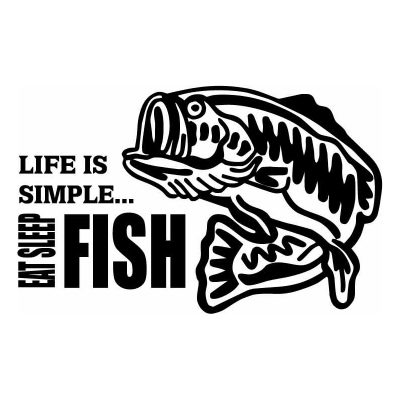 HoosierDecal Cool Fishing Vinyl Decal for Boat Car Window