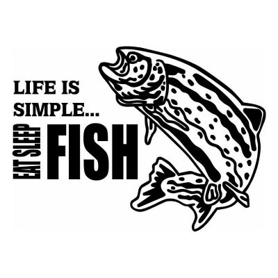 HoosierDecal Cool Fishing Vinyl Decal for Boat Car Window