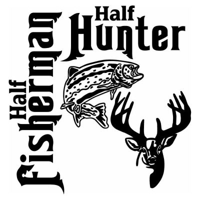 HoosierDecal Cool Fishing Vinyl Decal for Boat Car Window