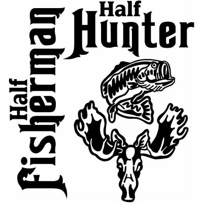 HoosierDecal Cool Fishing Vinyl Decal for Boat Car Window