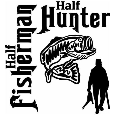 HoosierDecal Cool Fishing Vinyl Decal for Boat Car Window