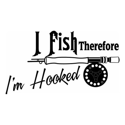 HoosierDecal Cool Fishing Vinyl Decal for Boat Car Window
