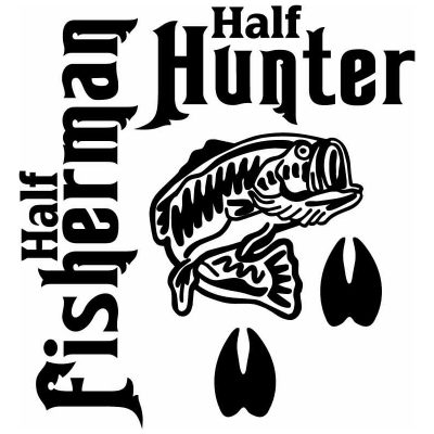 HoosierDecal Cool Fishing Vinyl Decal for Boat Car Window