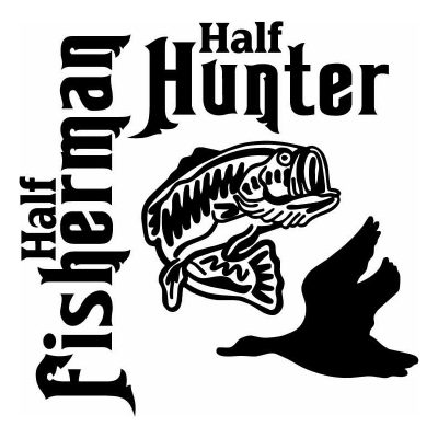 HoosierDecal Cool Fishing Vinyl Decal for Boat Car Window