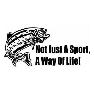 HoosierDecal Cool Fishing Vinyl Decal for Boat Car Window