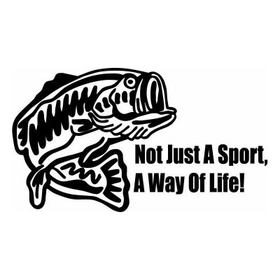 HoosierDecal Cool Fishing Vinyl Decal for Boat Car Window