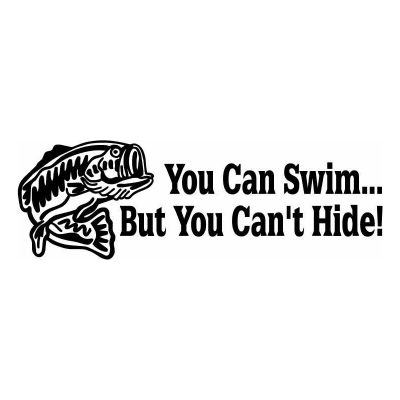 HoosierDecal Cool Fishing Vinyl Decal for Boat Car Window
