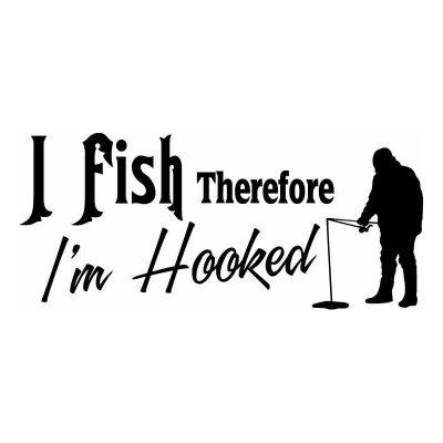 HoosierDecal Cool Fishing Vinyl Decal for Boat Car Window