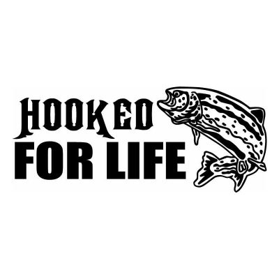HoosierDecal Cool Fishing Vinyl Decal for Boat Car Window