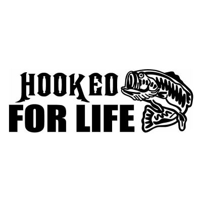 HoosierDecal Cool Fishing Vinyl Decal for Boat Car Window