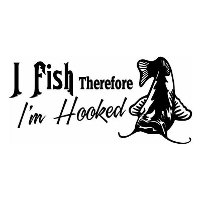 HoosierDecal Cool Fishing Vinyl Decal for Boat Car Window