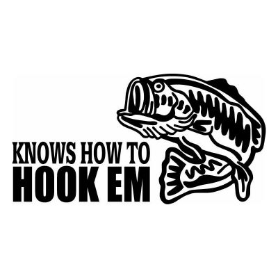 HoosierDecal Cool Fishing Vinyl Decal for Boat Car Window