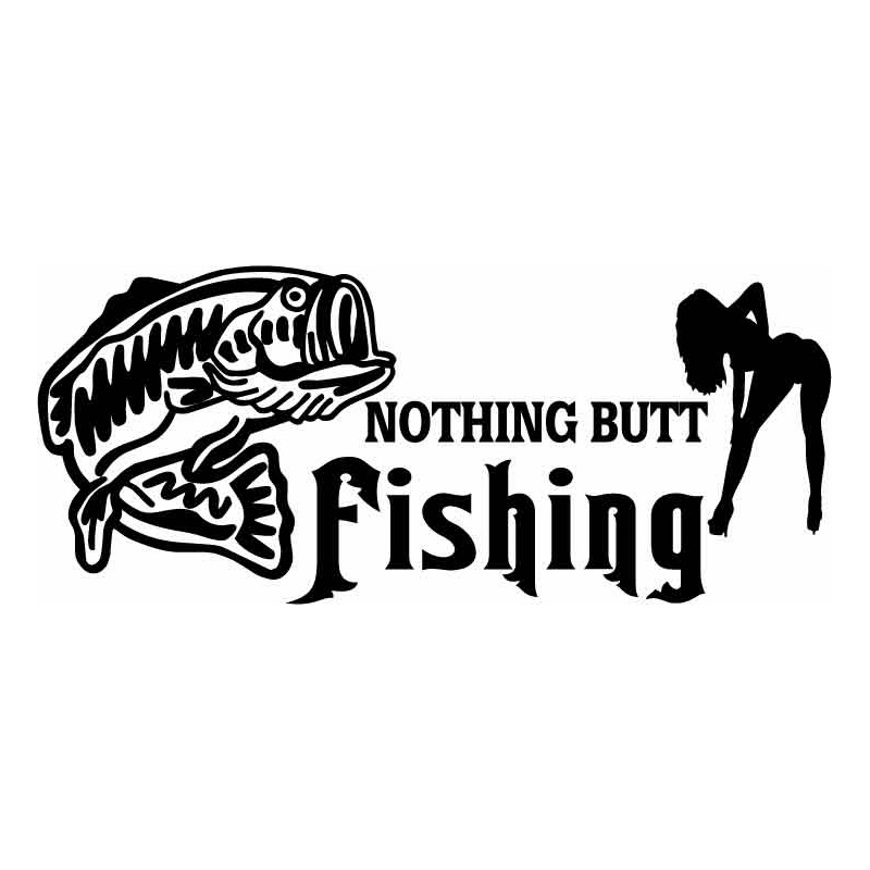 HoosierDecal Cool Fishing Vinyl Decal for Boat Car Window