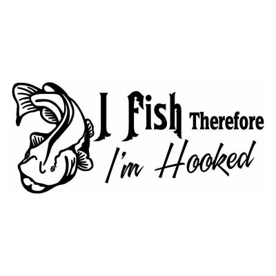 HoosierDecal Cool Fishing Vinyl Decal for Boat Car Window