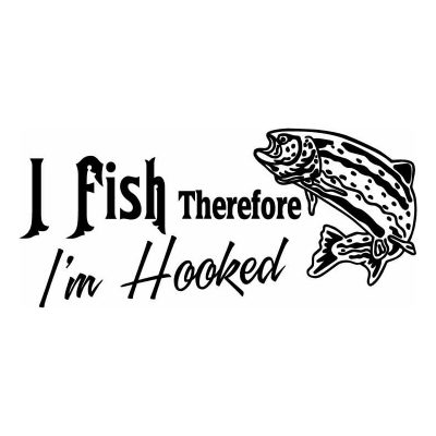 HoosierDecal Cool Fishing Vinyl Decal for Boat Car Window