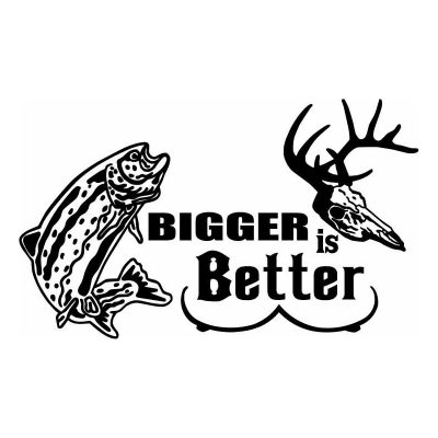 HoosierDecal Cool Fishing Vinyl Decal for Boat Car Window