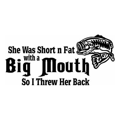 HoosierDecal Cool Fishing Vinyl Decal for Boat Car Window