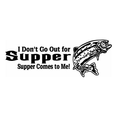 HoosierDecal Cool Fishing Vinyl Decal for Boat Car Window
