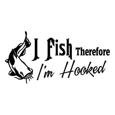 HoosierDecal Cool Fishing Vinyl Decal for Boat Car Window