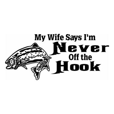 HoosierDecal Cool Fishing Vinyl Decal for Boat Car Window