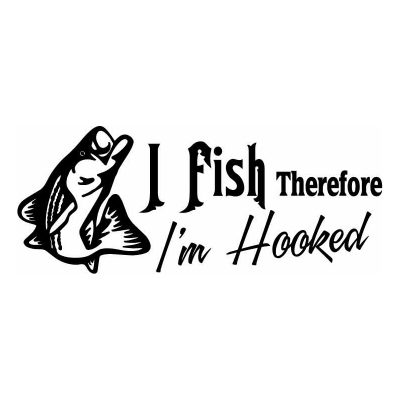 HoosierDecal Cool Fishing Vinyl Decal for Boat Car Window