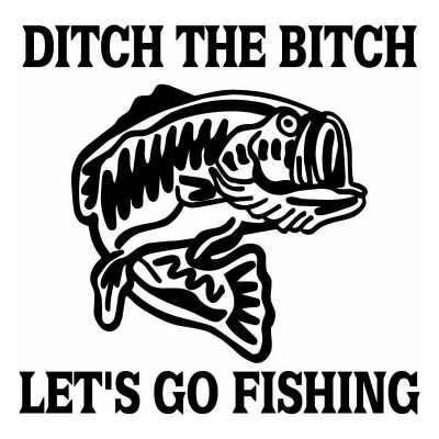 HoosierDecal Cool Fishing Vinyl Decal for Boat Car Window