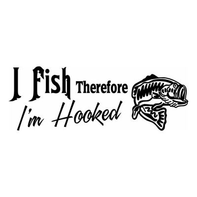 HoosierDecal Cool Fishing Vinyl Decal for Boat Car Window