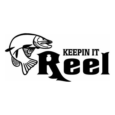 HoosierDecal Cool Fishing Vinyl Decal for Boat Car Window