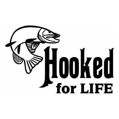 HoosierDecal Cool Fishing Vinyl Decal for Boat Car Window
