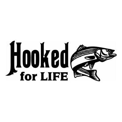 HoosierDecal Cool Fishing Vinyl Decal for Boat Car Window