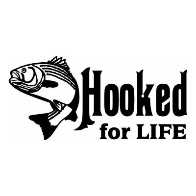 HoosierDecal Cool Fishing Vinyl Decal for Boat Car Window
