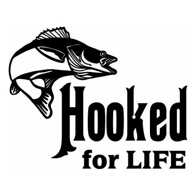 HoosierDecal Cool Fishing Vinyl Decal for Boat Car Window