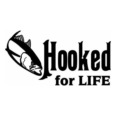 HoosierDecal Cool Fishing Vinyl Decal for Boat Car Window