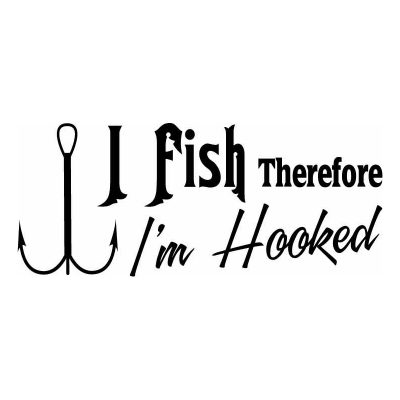 HoosierDecal Cool Fishing Vinyl Decal for Boat Car Window