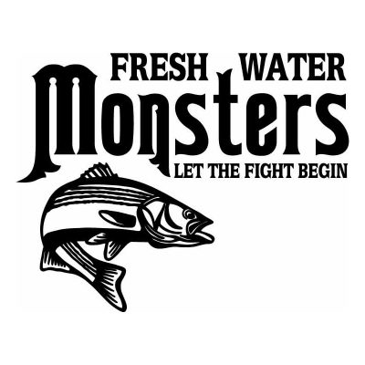 HoosierDecal Cool Fishing Vinyl Decal for Boat Car Window