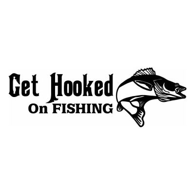 HoosierDecal Cool Fishing Vinyl Decal for Boat Car Window