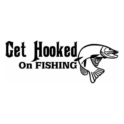 HoosierDecal Cool Fishing Vinyl Decal for Boat Car Window