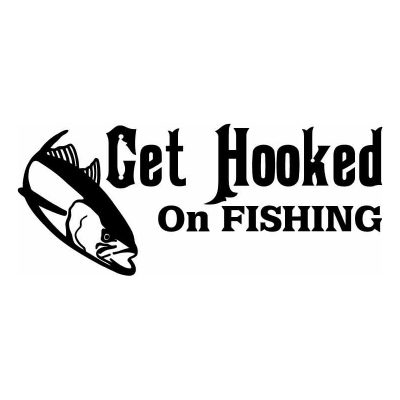 HoosierDecal Cool Fishing Vinyl Decal for Boat Car Window